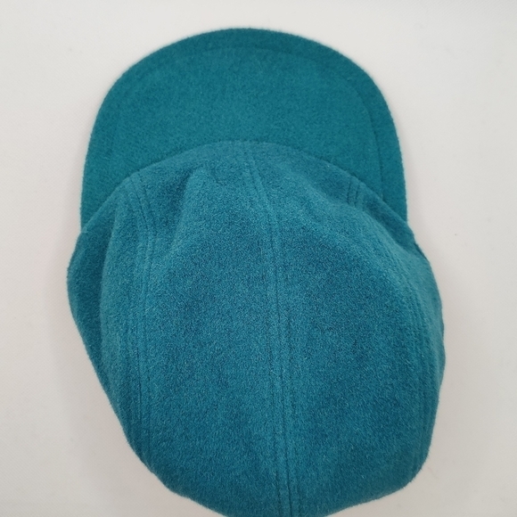 Vintage GAP Teal Blue Green Wool Cap Newsboy Cabbie Hat Fitted Back Small Medium - Picture 5 of 9